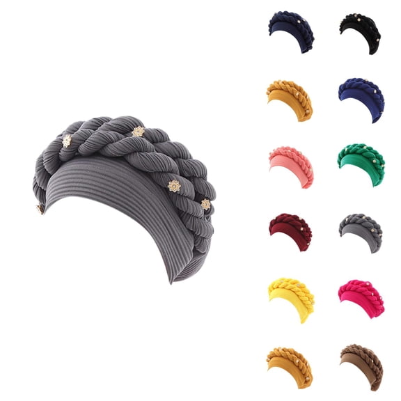 Boonie Bucket Hats for Men - Military UPF 50+ Sun Hat Fashion Women Beading Braid Hat Ruffle Cancer Wrap Cap Sleep Caps Satin Lined Hair Bonnets