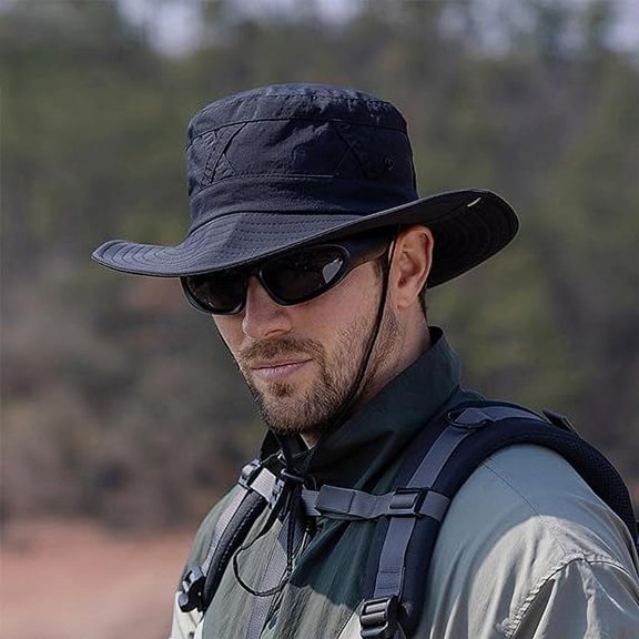 Boonie Hat, Sun Hat, 2 in 1 Muti-Functional Protection Hat Suit for Outdoor Activities, High-Performance Hat is A Must-have for Summer for Men and Women, Black