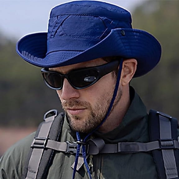 Boonie Hat, Sun Hat, 2 in 1 Muti-Functional Protection Hat Suit for Outdoor Activities, High-Performance Hat is A Must-have for Summer for Men and Women, Navy Blue