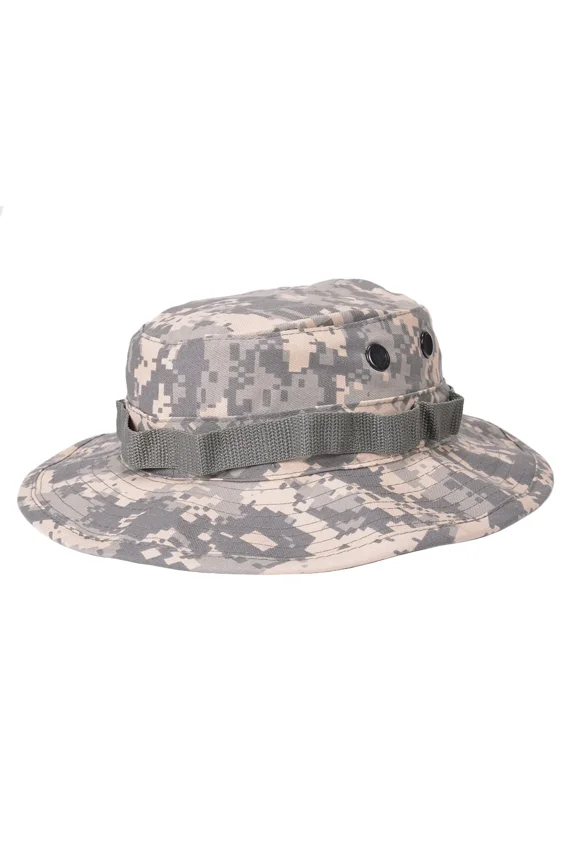 Boonie Hat, Wide Brim Outdoor Sun Hat, ACU, Size 7 / Medium - Made in USA.
