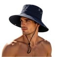 thumbnail image 1 of Boonie Sun Hat for Big Heads, Washed Wide Brim Hiking Hat with Chin Strap, UPF50+ Cooling Sai Fishing Hat, 1 of 6