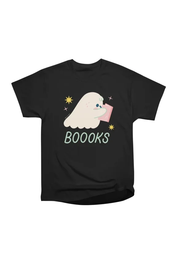 Boooks Book Lover Ghost T-Shirt Tee Gift For Him Merch For Her Apparel For Friend