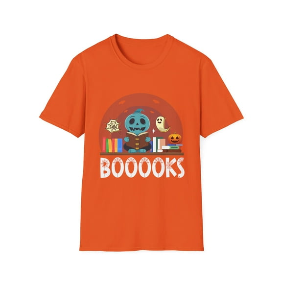 Boooks Halloween Pumpkin Reading Books T-Shirt