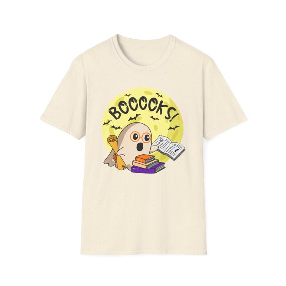 Booooks, Gildan Unisex Softstyle T-Shirt, Halloween Graphic Tee, S-3XL