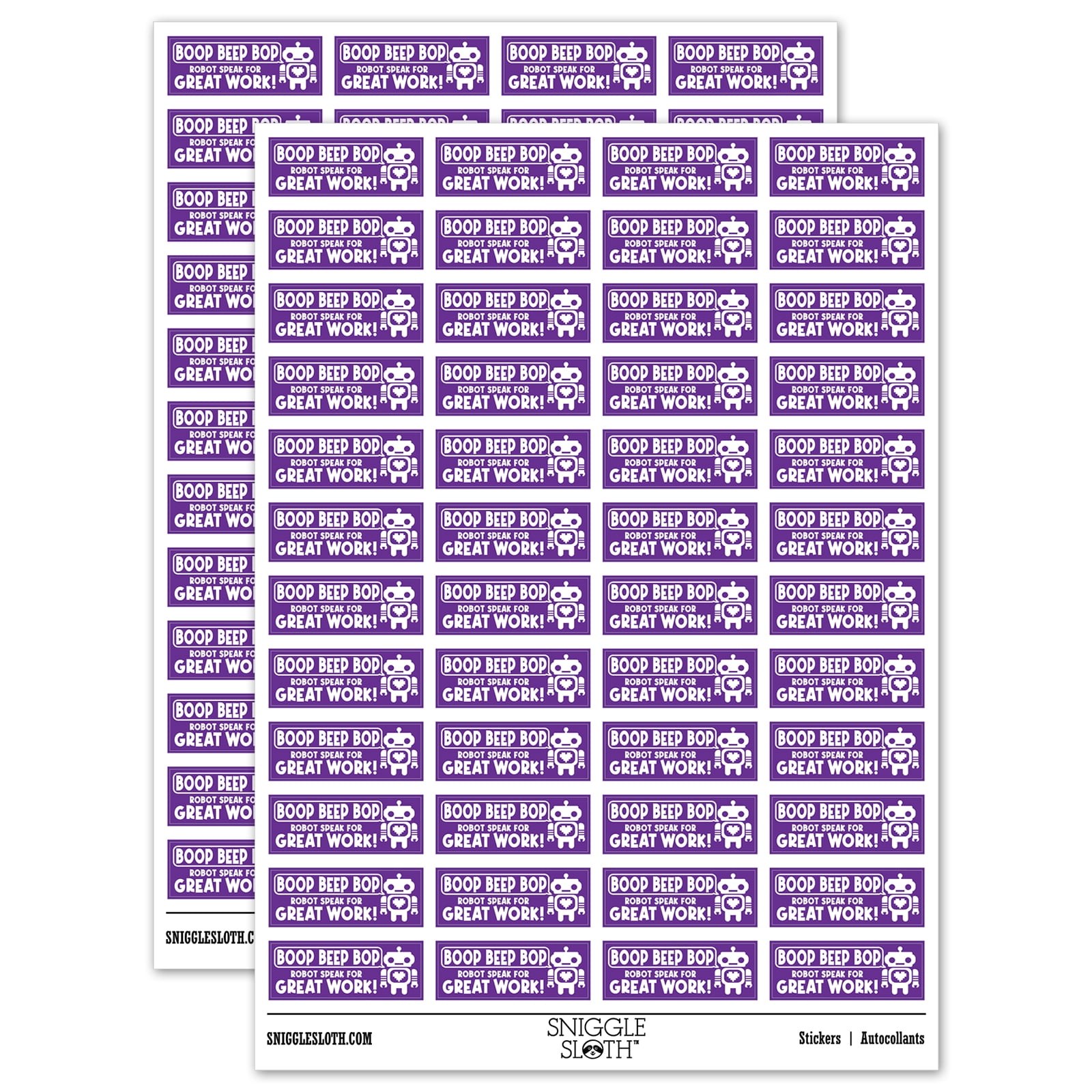 Boop Beep Bop Robot Speak For Great Work Teacher Student School Sticker ...