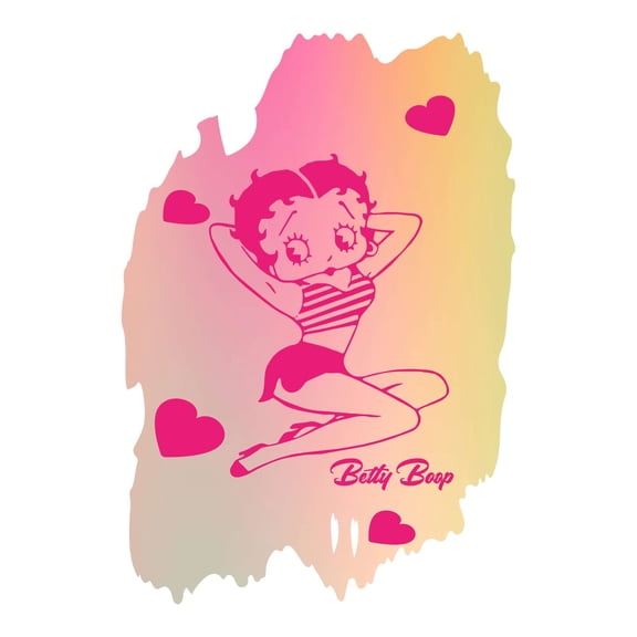 Boop Cute animated cartoon character Wall Design Wall Art Sticker Designs Vinyl Stickers For Home House Walls Rooms Windows Bedroom Decoration Size (28x28 inch)