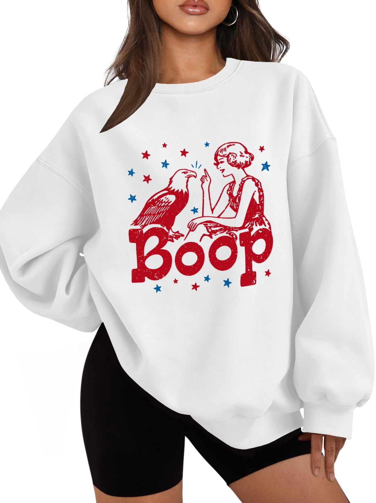 Boop Eagle Funny Patriotic Sweatshirt Retro Vintage 4th of July Cute ...