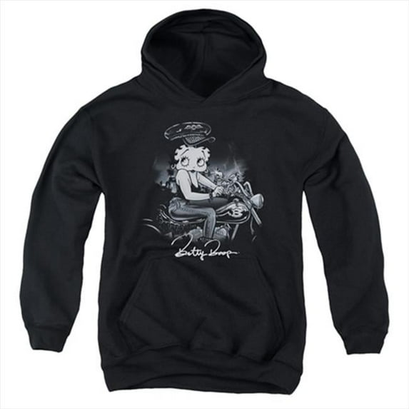 Boop-Storm Rider - Youth Pull-Over Hoodie- Black - Small