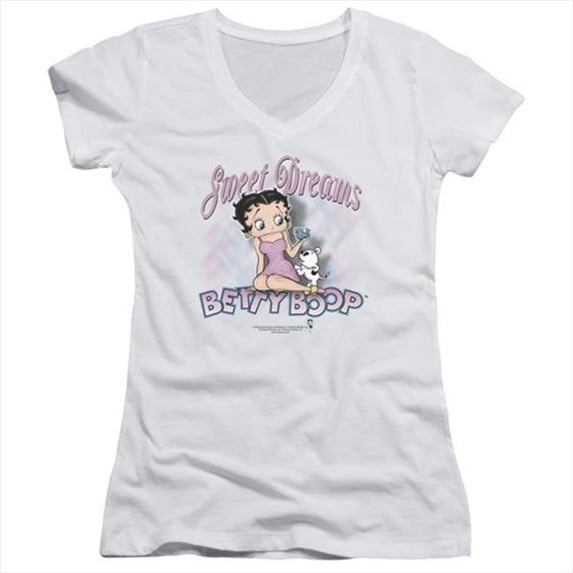 Betty Boop Cartoon Sweet Dreams Junior V-Neck T-Shirt Tee