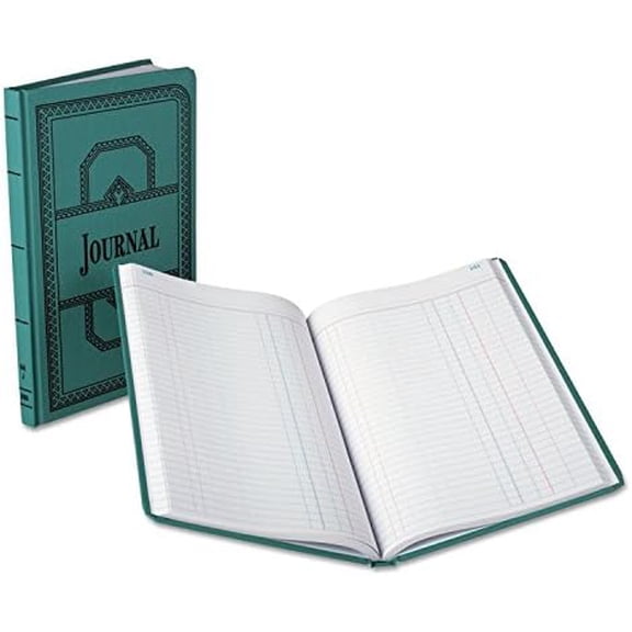 Boorum & Pease 66300J Account Book, Journal-Ruled, 300 Pages, 12-1/8-Inch x7-5/8-Inch, Blue$$Office