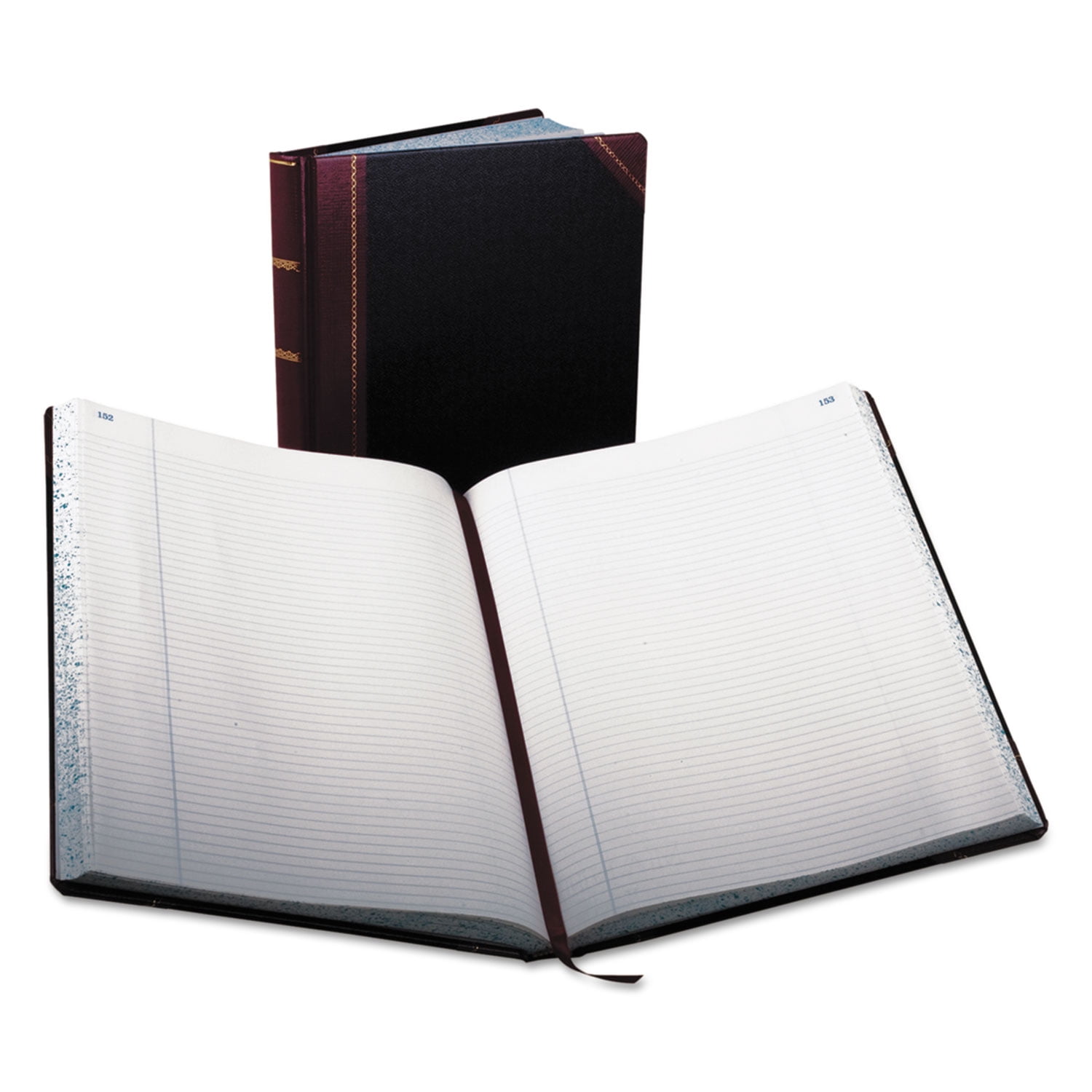 Boorum & Pease Record Ruled Book, Black Cover, 300 Pages, 10 7/8 x 14 1 ...