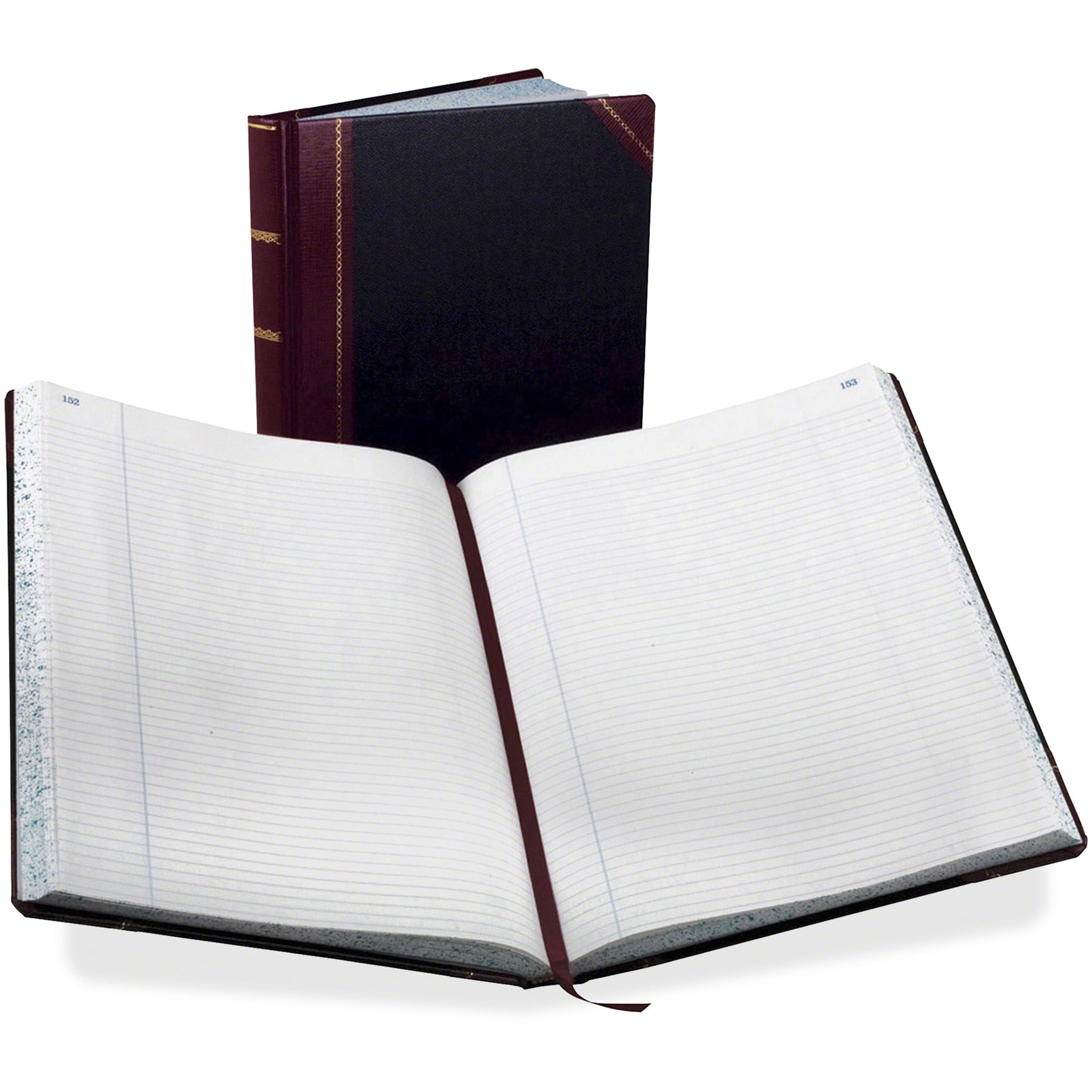 Boorum & Pease Record Ruled Book, Black Cover, 300 Pages, 10 7/8 x 14 1 ...