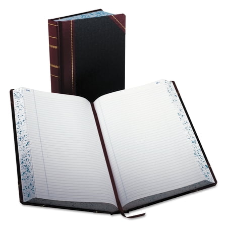 Boorum & Pease Record and Account Book with Black and Red Cover