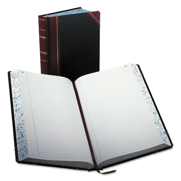 Boorum & Pease Record and Account Book with Black and Red Cover
