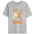 thumbnail image 1 of Boos Fan T-Shirt "I'm Here For The Boos" Graphic Tee Halloween Squad Top Spooky Party Apparel gray，S-3XL, 1 of 4