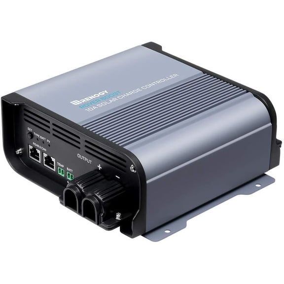 Boost 10A MPPT Solar Charge Controller 36V/48V Auto DC Input, LCD Display Panel Regulator for Sealed Flooded AGM Gel LFP User Batteries, Ideal Golf Carts Electric Vehicles RVs