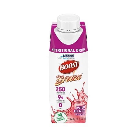 Boost Breeze Nutritional Drink, Wild Berry 8 fl. oz. (Pack of 2)