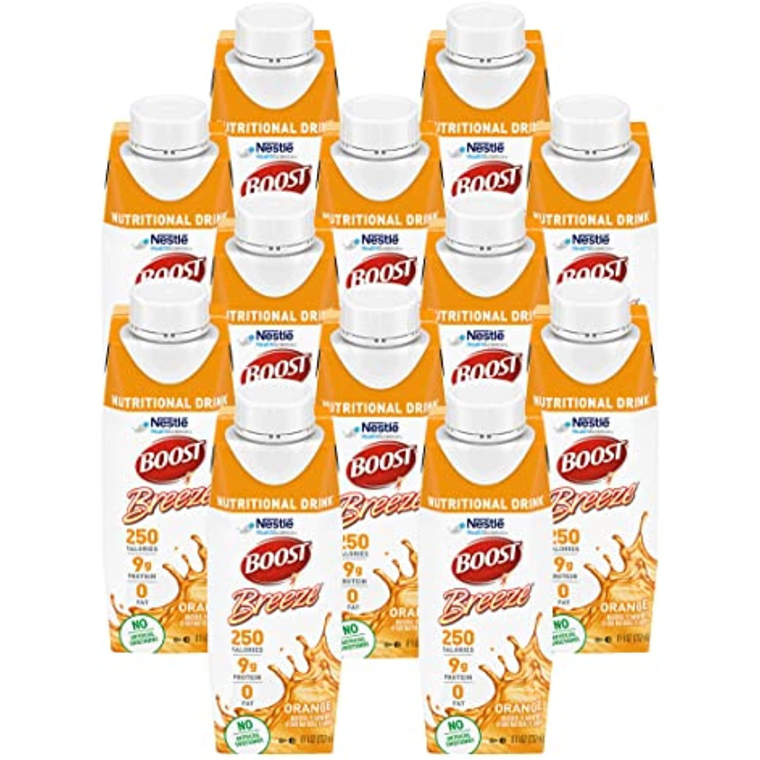 Boost Breeze Orange And Wild Berry (Orange, 8 Oz, Pack Of 12)