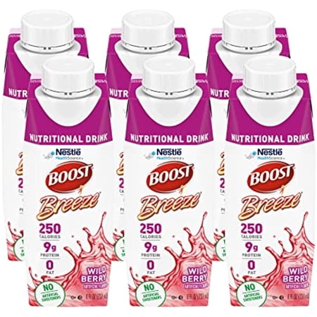 Boost Breeze Nutrition Drink Pack Wild Berry 8 Oz 6 Count