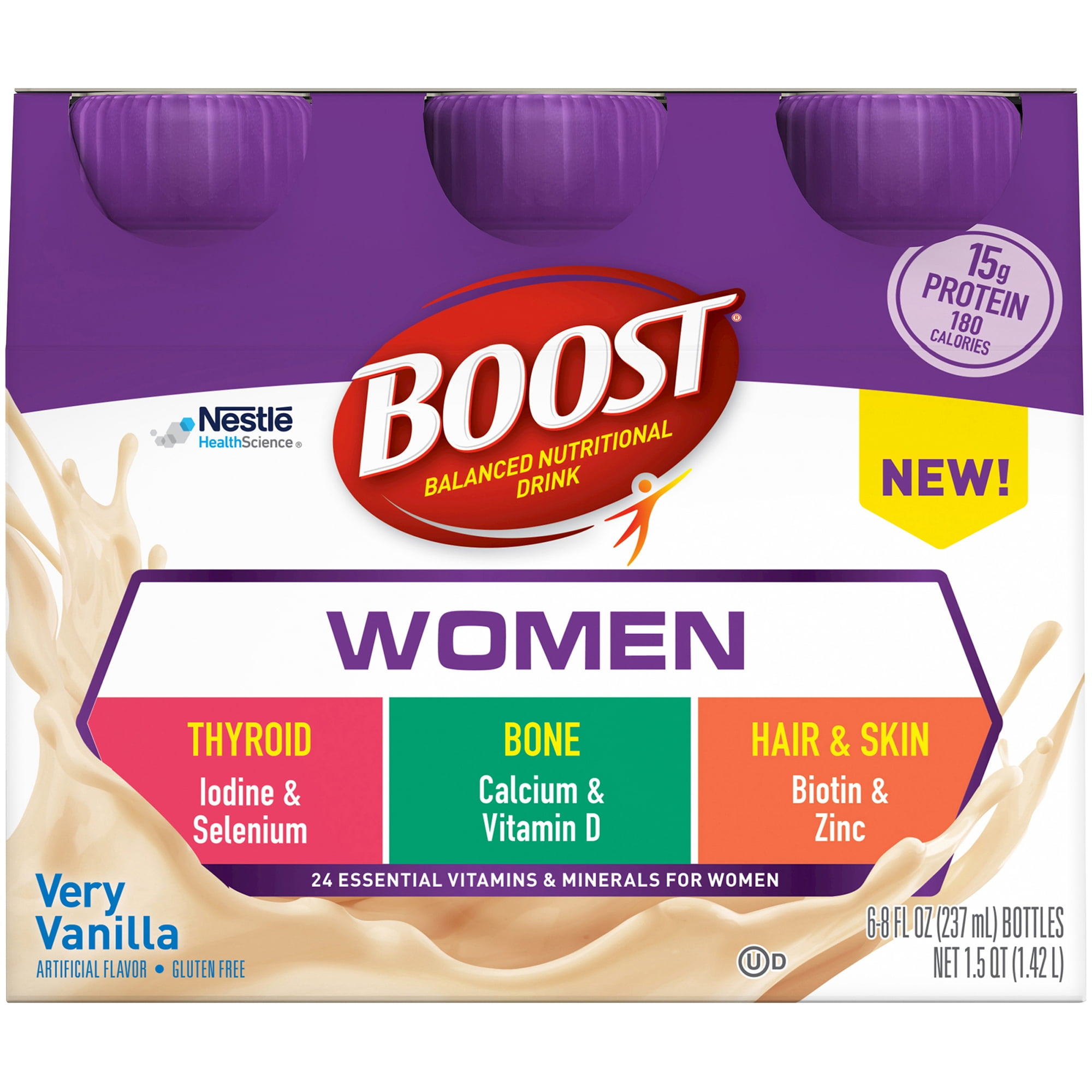 Boost Calorie Smart Very Vanilla, 8 Fl oz Bottles, 6 Ct (Pack of 4)