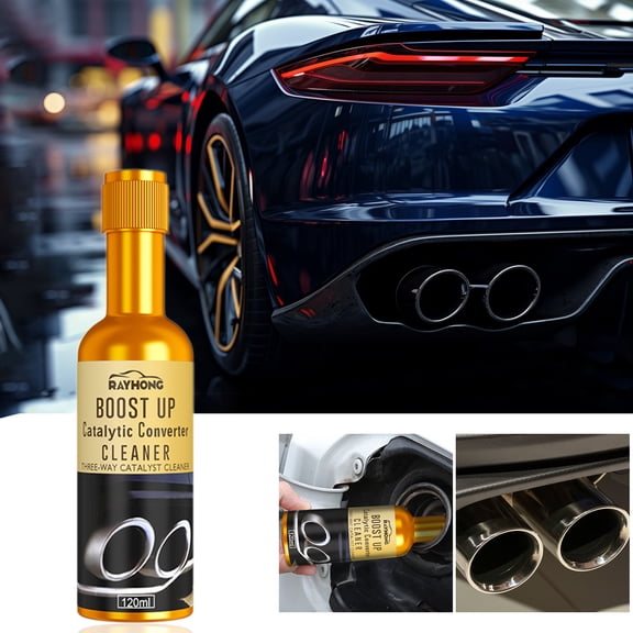 Boost Up Catalytic Converter Cleaner for Car and Truck - 120ml Engine Cleaner Booster, Oil Carbon Removal Treatment, Fuel Additive for Gasoline & Diesel, Exhaust System Maintenance & Performance