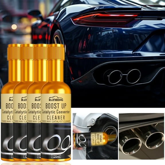 Boost Up Catalytic Converter Cleaner for Car and Truck - 120ml Engine Cleaner Booster, Oil Carbon Removal Treatment, Fuel Additive for Gasoline & Diesel, Exhaust System Maintenance & Performance