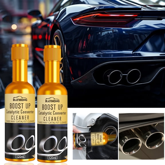 Boost Up Catalytic Converter Cleaner for Car and Truck - 120ml Engine Cleaner Booster, Oil Carbon Removal Treatment, Fuel Additive for Gasoline & Diesel, Exhaust System Maintenance & Performance