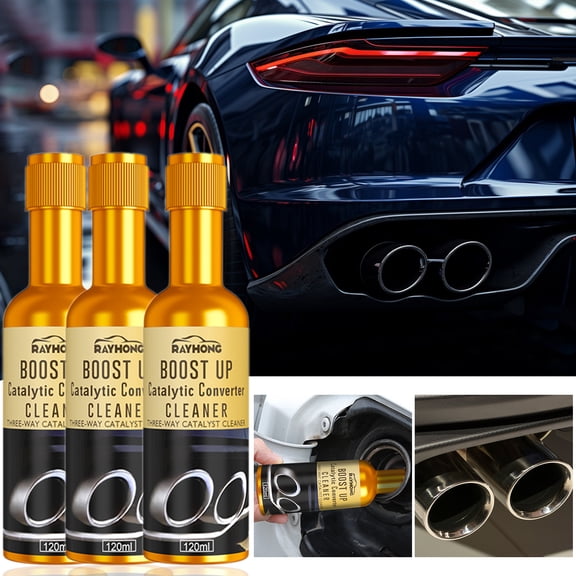 Boost Up Catalytic Converter Cleaner for Car and Truck - 120ml Engine Cleaner Booster, Oil Carbon Removal Treatment, Fuel Additive for Gasoline & Diesel, Exhaust System Maintenance & Performance