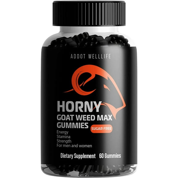 Boost Your Energy and Performance with Our Premium Horny Goat Weed Gummies - Maximum Strength Formula with Maca, Tongkat Ali Root, and Saw Palmetto - Natural Supplements for Men and Women
