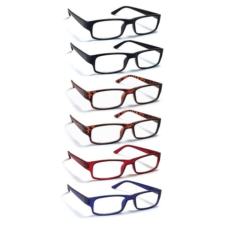 Boost Eyewear 6 Pack Reading Glasses, Traditional Frames in Black, Tortoise Shell, Blue and Red, for Men and Women, with Comfort Spring Loaded Hinges, Assorted Colors, 6 Pairs (2.75, 9, 2, 0, 0, 6) price history and forecast - Boost Eyewear 27275