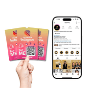 Boost Followers with Reusable QR & NFC Tap Sticker - Easy Follow Tap Sticker for Your Business, Store & Shop Followers Quickly - 3 Stickers