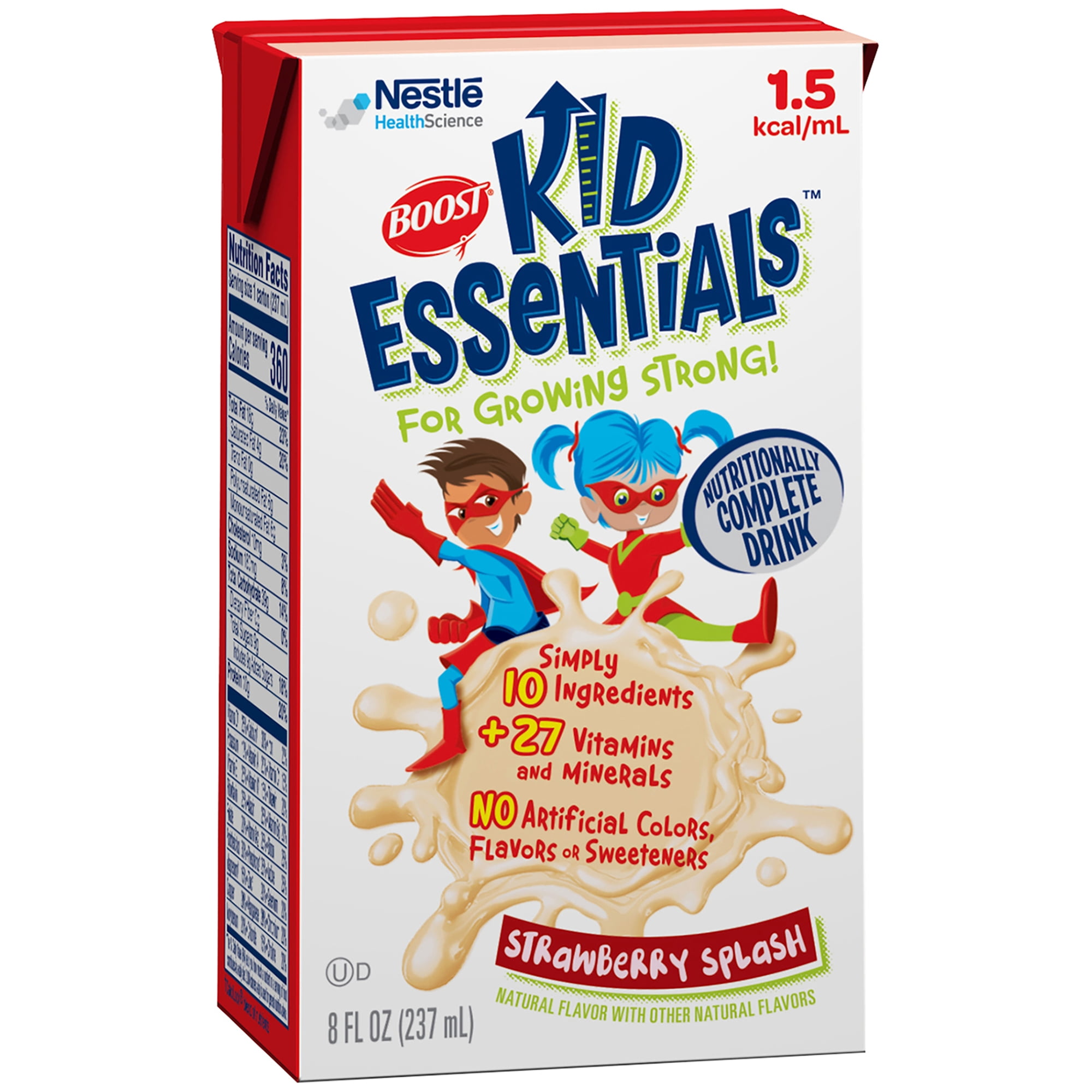 Boost Kid Essentials 1.5 Nutritional Creamy Strawberry Flavor Drink, 8 Fl. Oz.