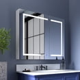 thumbnail image 1 of Bathroom Cabinet with USB Port - 36 x 30 Medicine Cabinet with Mirror, LED Lighted, Recessed or Surface Mounted | ExBrite Boost-M1, 1 of 12