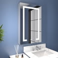 thumbnail image 1 of Boost-M2 20" W x 32" H Bathroom Narrow Light Medicine Cabinet with Lights and Mirror, Recessed or Surface, Left Hinge, 1 of 22