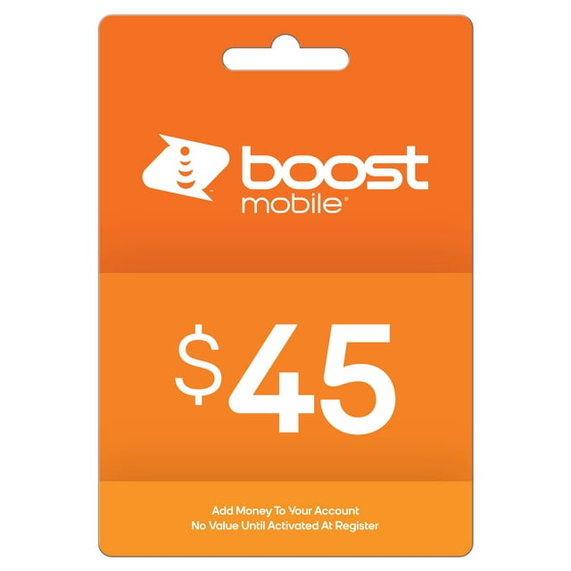 Boost Mobile 45 Direct Top Up