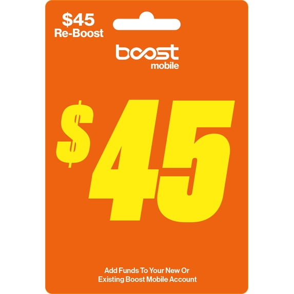 Boost Mobile $45 Direct Top Up