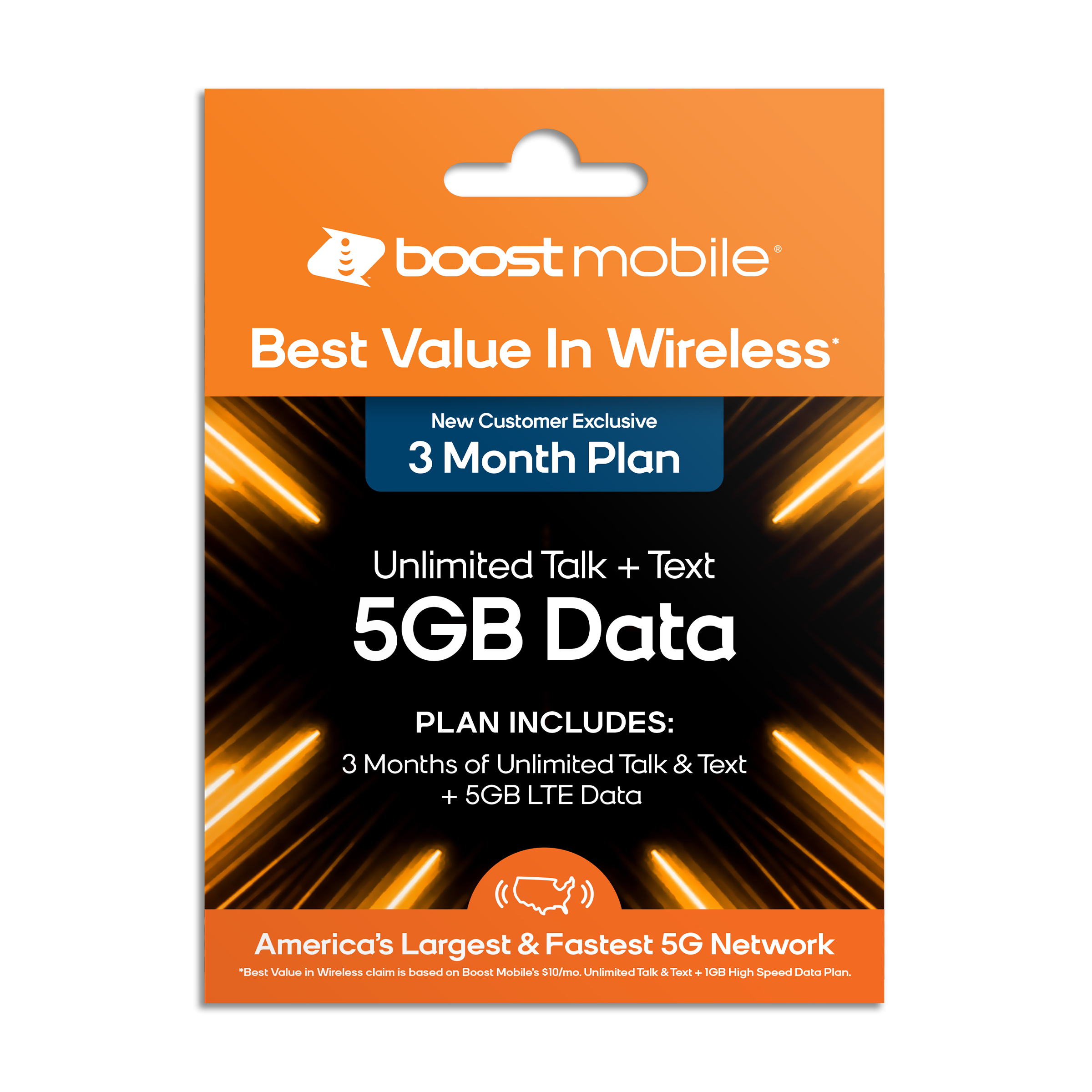 Boost Mobile Preloaded 3mo/5GB SIM Kit - image 1 of 4