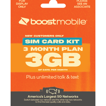 Boost Mobile - 3 Months 3GB Plan SIM Card Kit - Orange