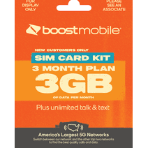 Boost Mobile Preloaded SIM Card, Bring Your Own Device, 3month Plan - Unlimited Talk/Text, 3GB of Data