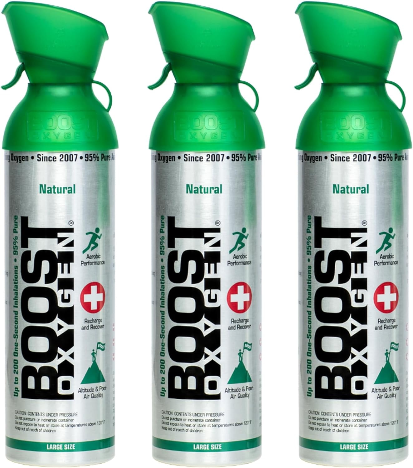 Boost Oxygen 10 Liter Respiratory Support - Natural- 3 Pack