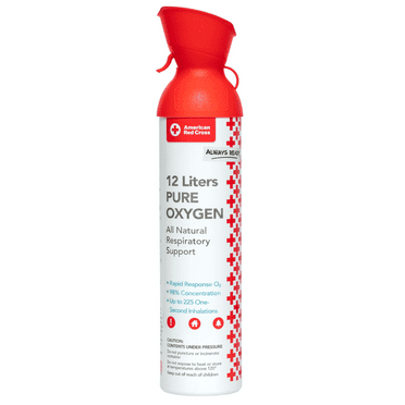 Boost Oxygen American Red Cross 98% Pure Supplemental Oxygen, 12 Liter, Flavorless 1 Pack, Model 801