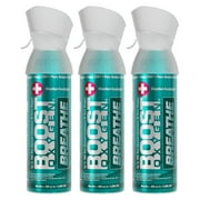 Boost Oxygen Portable Canned Oxygen, Menthol-Eucalyptus, 5L, 3 pack