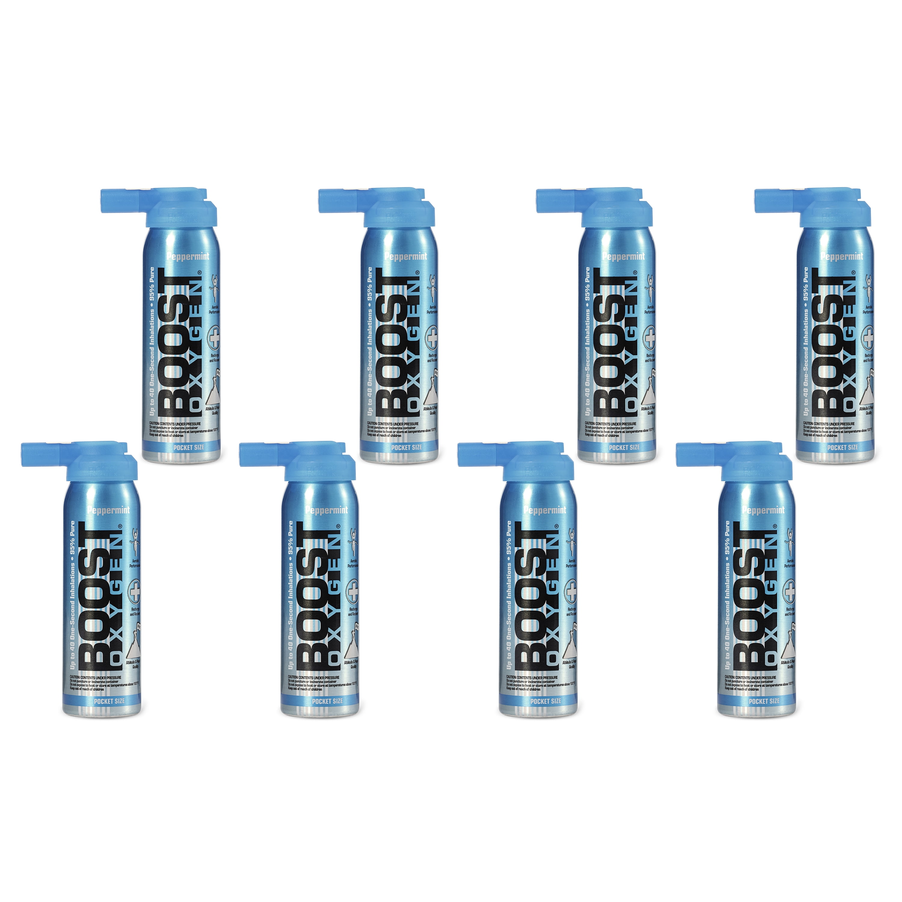 Boost Oxygen Canned 2Liter Natural Oxygen Canister, Peppermint (8 Pack