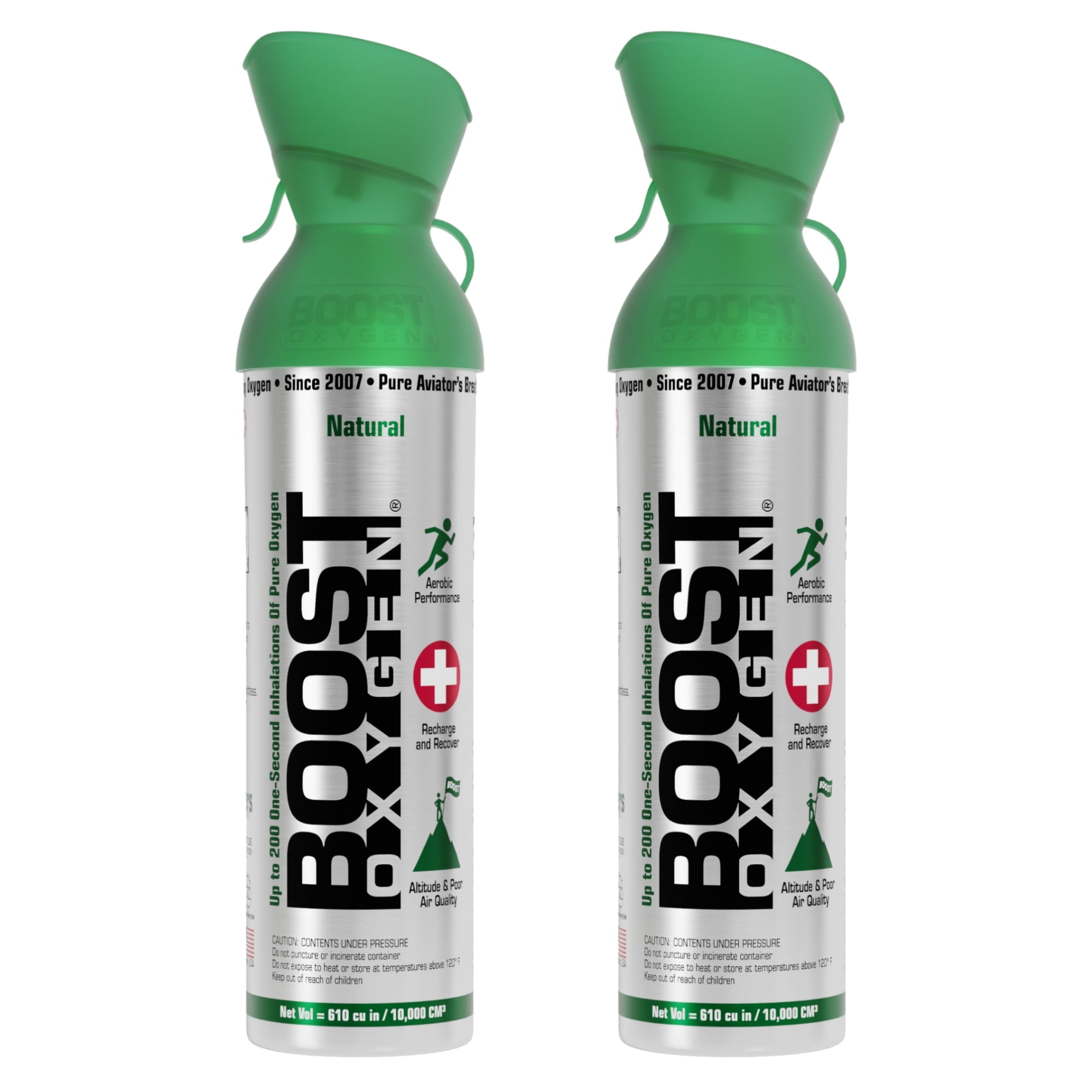 Boost Oxygen Portable Canned Oxygen, Natural, 10L, 2 Pack