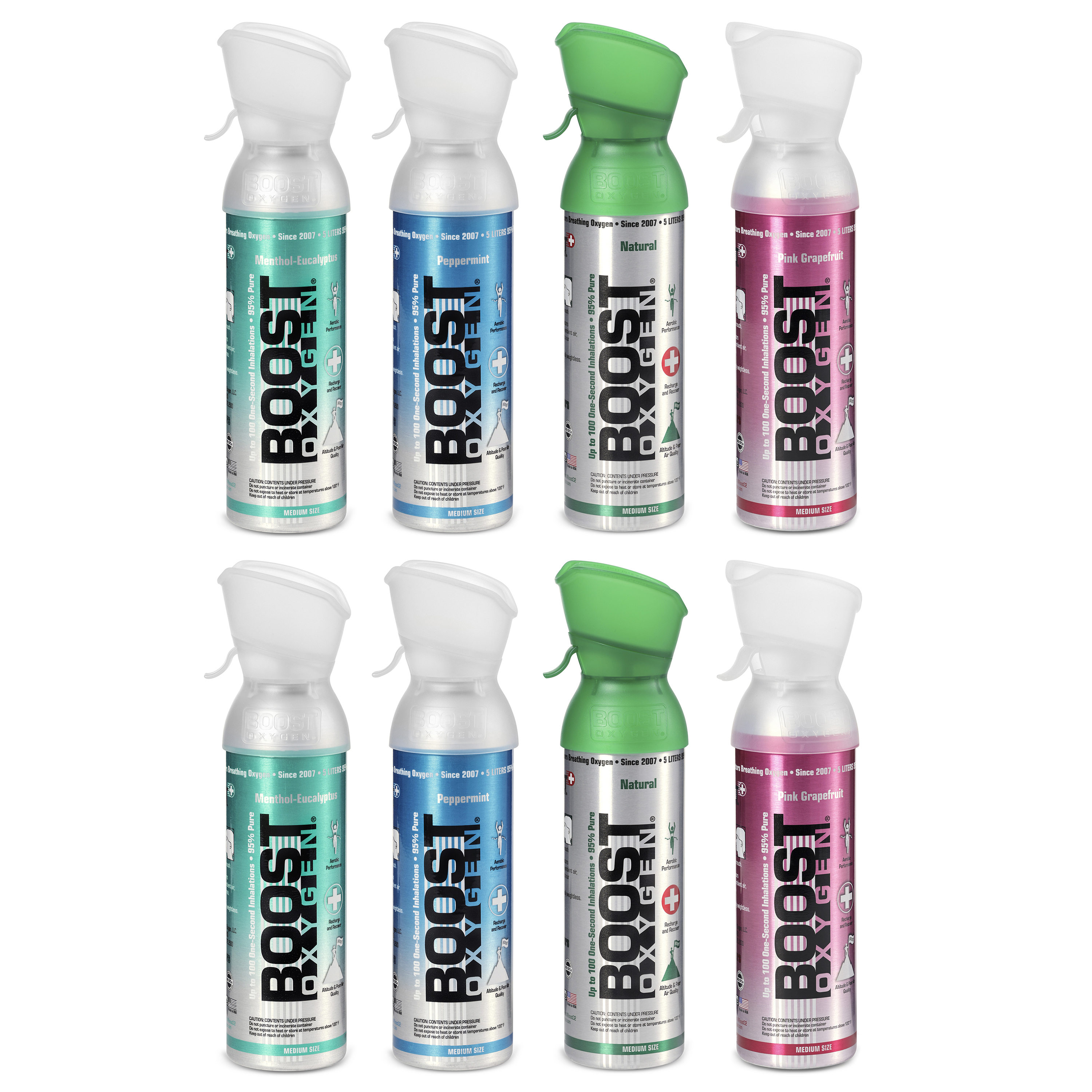 Boost Oxygen 10L Natural Aroma - 6 Pack - Portable Supplemental Oxygen