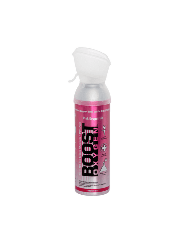 Boost Oxygen Natural Portable 5 Liter Pure Oxygen, Pink Grapefruit (1 Pack), Model 604