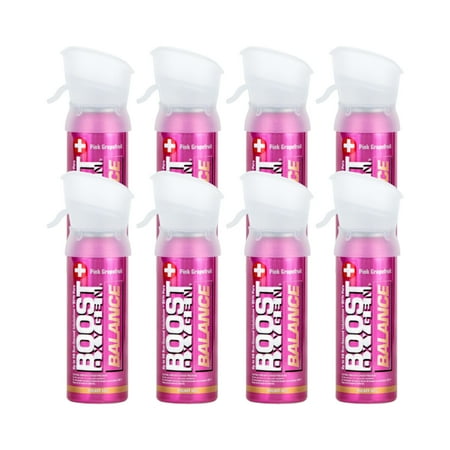 Boost Oxygen Pocket 3L Respiratory Support Canister, Grapefruit, 8 Pack