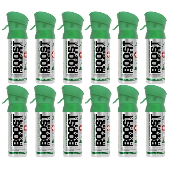 (12 pack) Boost Oxygen Portable Canned Oxygen, Natural, 3L