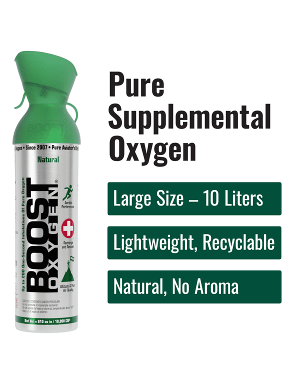 Portable Canned Oxygen, Natural, 10L