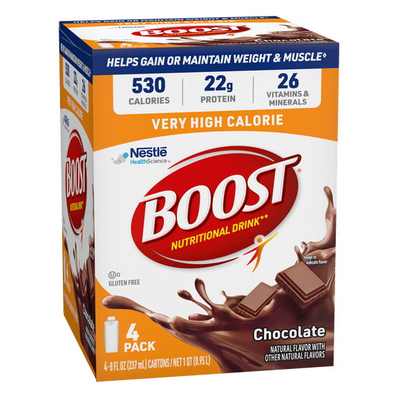 Boost Very High Calorie Chocolate Nutritional Drink 4 Pack